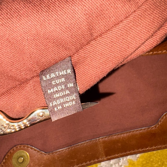 Frye Authentic Genuine Leather Satchel Messenger Bag Brown - Picture 13 of 16